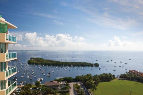 a view of a harbor with boats in the water at Hotel Arya BW Premier Collection in Miami