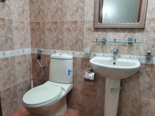 M-stay Colombo في سري جايواردنيبورا كوته: حمام مع مرحاض ومغسلة