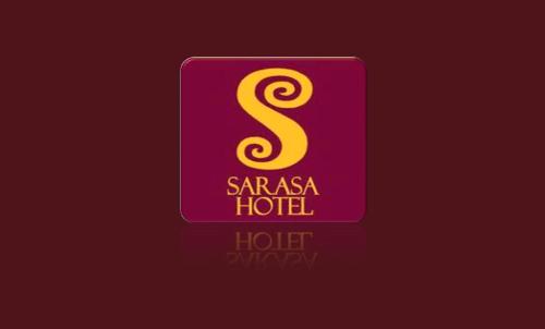Marapitiyaにあるsarasa hotel pvt ltdの手紙付きホテルのロゴ