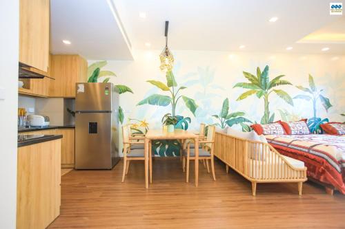 Postel nebo postele na pokoji v ubytování FLC Sea Tower - Căn Hộ Biển Quy Nhơn