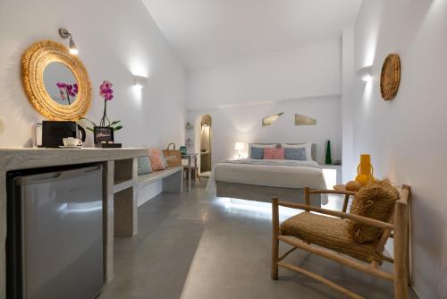Η κουζίνα ή μικρή κουζίνα στο Kima Oia Suites