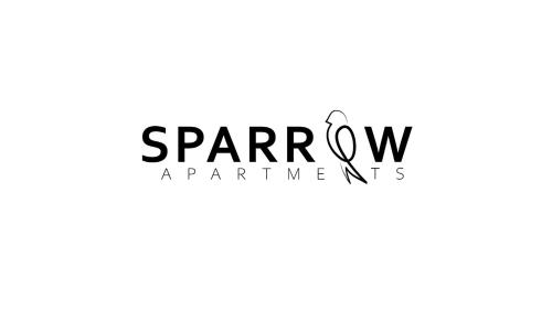 un logotipo para un restaurante de vapores en Sparrow apartmens 3, en Košice