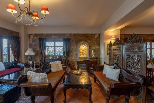 Гостиная зона в Archontiko Fiamegou Hotel&Spa