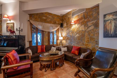 Гостиная зона в Archontiko Fiamegou Hotel&Spa