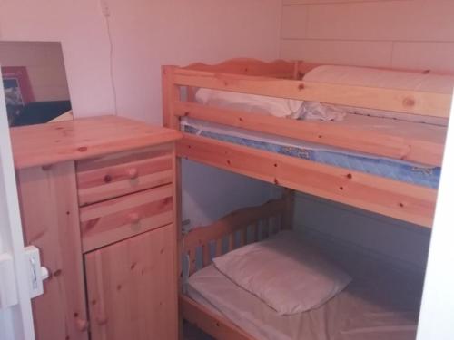 Poschodová posteľ alebo postele v izbe v ubytovaní Studio Le Biot, 1 pièce, 4 personnes - FR-1-573-95