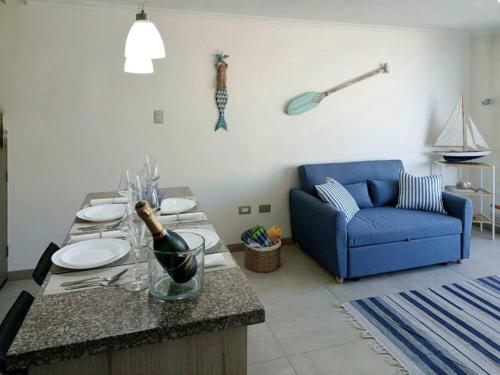 Posezení v ubytování Hermoso departamento a pasos del mar.