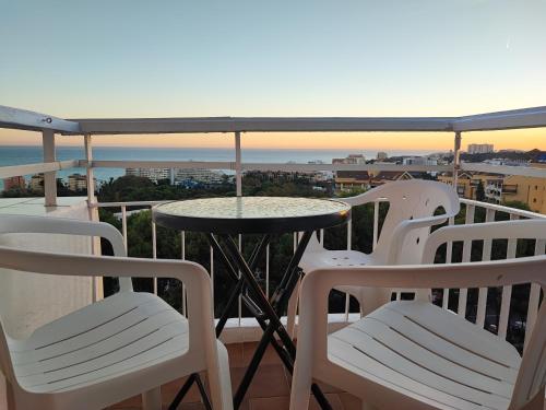 Hercules Paradise 531 - Mediterranean Sea View Terrace - Resort Pools & Gardens - 10 Min Beach - Central Benalmadena - Direct Train to Airport & Malaga - Fast Private WiFi - Remote Work Ready