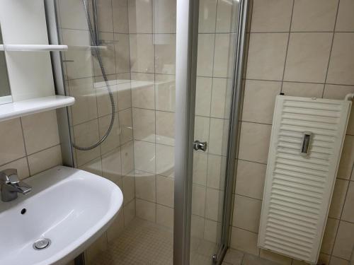 Koupelna v ubytování Ferienwohnung Albatros