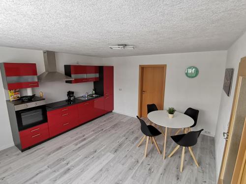 Kuchyň nebo kuchyňský kout v ubytování NEU! Ferienglück Gornsdorf - moderne FeWo-