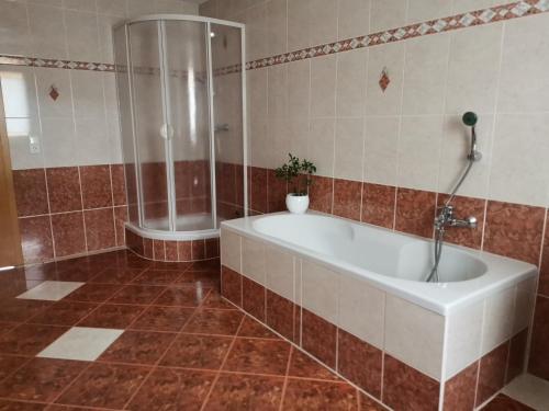 Koupelna v ubytování NEU! Ferienglück Gornsdorf - moderne FeWo-