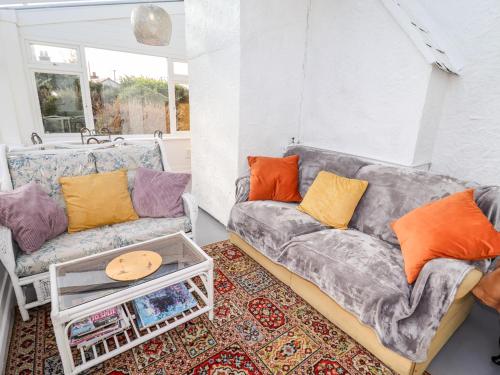 Χώρος καθιστικού στο The Flat At Brwyn