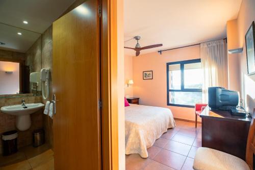 Koupelna v ubytování Hotel Era Conte