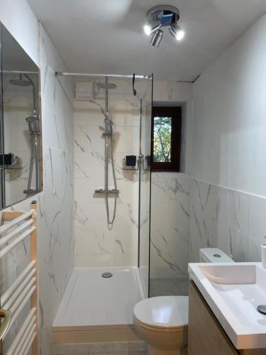 Koupelna v ubytování Vue du Gar