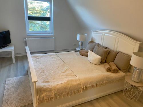 Ένα ή περισσότερα κρεβάτια σε δωμάτιο στο Ferienhaus Damian