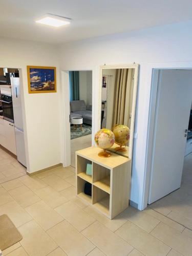 Η κουζίνα ή μικρή κουζίνα στο Ferienhaus Damian