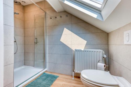 Koupelna v ubytování Au pied du sapin