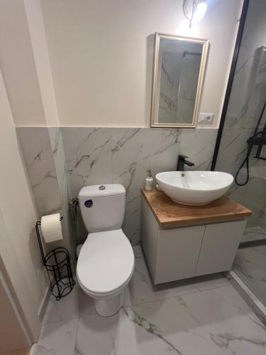 Koupelna v ubytování Apartament HERA