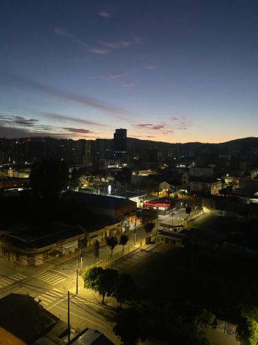 a view of a city at night with lights at Vista Panorámica gran Concepción in Concepción