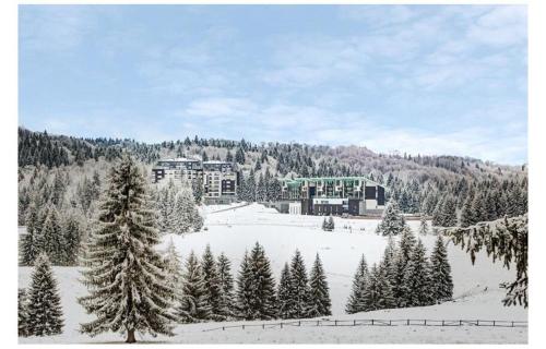 Penthouse Silver Mountain, Duplex 3 camere - 250 mp luxury garden - Poiana Brasov om vinteren