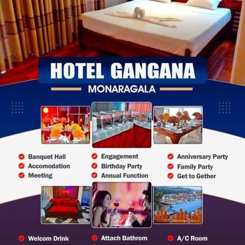 Katil atau katil-katil dalam bilik di Gangana Resort Inn