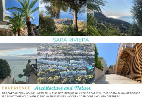 a collage of two pictures of a building at SARA RIVIERA Costa Plana in Cap d'Ail