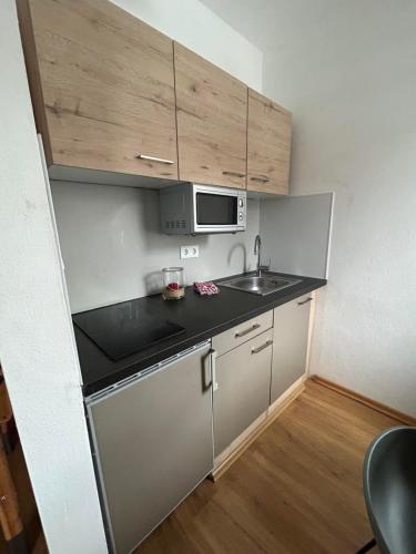 Cuisine ou kitchenette dans l'établissement Fleckalm Chalets