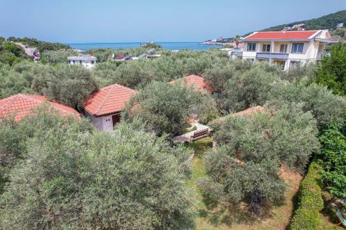 an aerial view of a house with trees at President Bungalows and Apartments in Utjeha