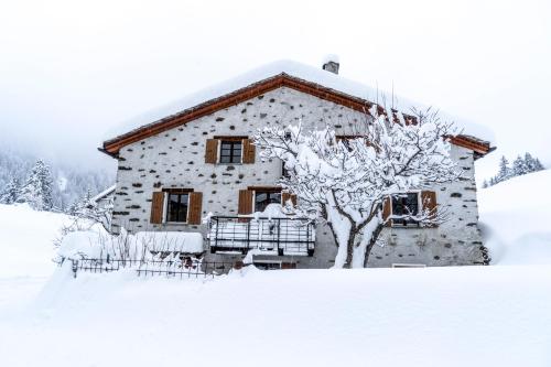 Romantic standalone 5 room cottage in Valposchiavo v zimě