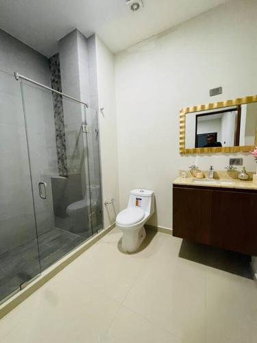 Koupelna v ubytování Hospedate En Elegante Penthouse En Culiacan