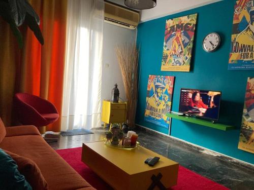 Retro living apartment