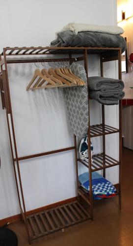 a bunk bed with a ladder under a bed at Private Bright Modern Studio! Queen bed ! in Victoria