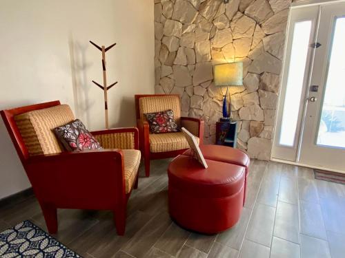 Χώρος καθιστικού στο Kalanchoe Poshtel Suites
