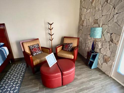 Χώρος καθιστικού στο Kalanchoe Poshtel Suites