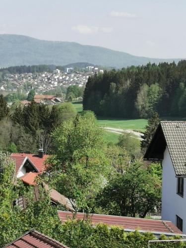 a view of a town with trees and houses at FW Sofia in Zwiesel
