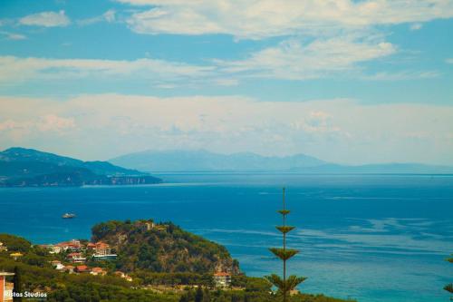 a view of a large body of water at Elena Rista Studios in Parga