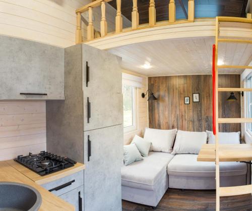 Kuchyň nebo kuchyňský kout v ubytování Tiny House Flexhome