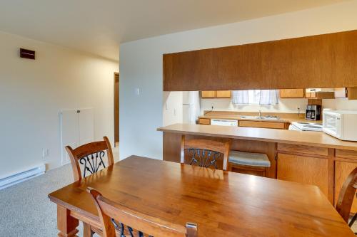 a kitchen with a wooden table and chairs at Lewiston Vacation Rental with Nearby River Access! in Lewiston