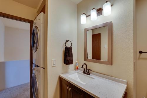 a bathroom with a sink and a mirror at Lewiston Vacation Rental with Nearby River Access! in Lewiston