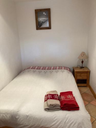 Uma cama ou camas num quarto em Marie Mont Blanc