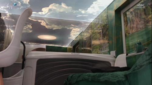 ルダ・シロンスカにあるKochloChillの壁画の飛行機内席