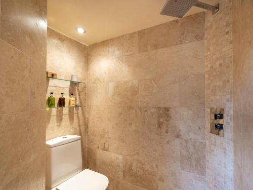ein Bad mit einem WC und einer Dusche in der Unterkunft 1 bed property in Bedale G0044 in Hornby
