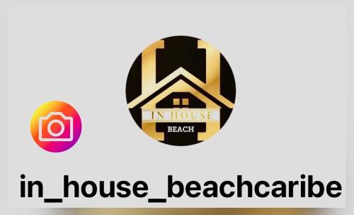 a logo for in house beaching with the words in house beachingbeit at Cabaña en Playa Blanca, Barú In house beach in Baru