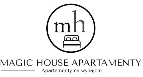 a logo for the magic house apartments apartment no warranty at Magic House Apartament Proszowska 58 II in Bochnia