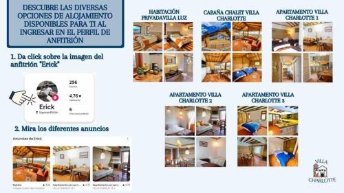 una captura de pantalla de la página de inicio de un sitio web para en VILLA CHARLOTTE 2 en colombia, en Villa de Leyva