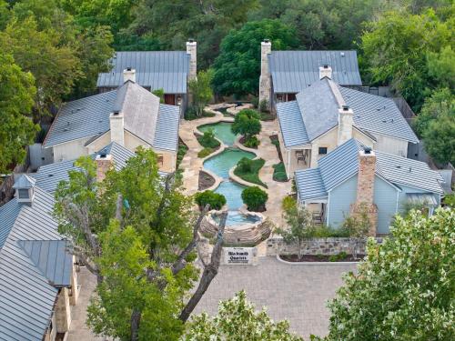 an aerial view of a house with a backyard at Blacksmith Quarters in Fredericksburg
