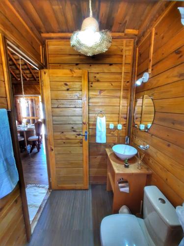Phòng tắm tại Casa na praia - Chalet Paraiso Canoa