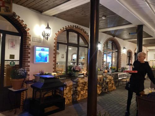 En restaurant eller et andet spisested på Penzion Verde Rosa