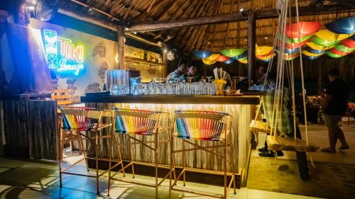 Nápoje v ubytování Tiki Hut Hostel