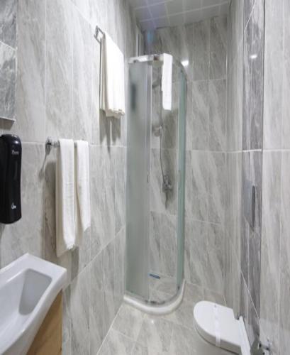 Koupelna v ubytování Hisarhan Otel