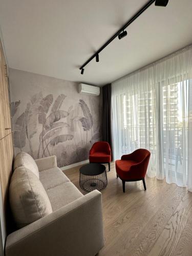 Posezení v ubytování BW Lux Apartments